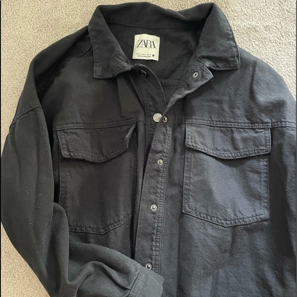 Black denim jacket Zara